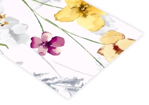 BIEŻNIK DEKORACYJNY 40x120 KWIATY 5307