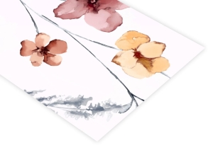 BIEŻNIK DEKORACYJNY 40x160 KWIATY 5777