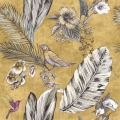 BIEŻNIK DEKORACYJNY 40x120 Liście Ptaki 5931