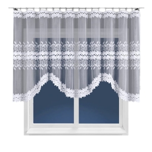 Firanka gotowa żakardowa 130x250 Firany Biała Bastia