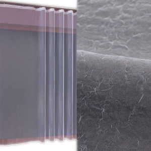 Firana na Metry Woal Kreszowany wys. 270cm z Ołowianką Biała