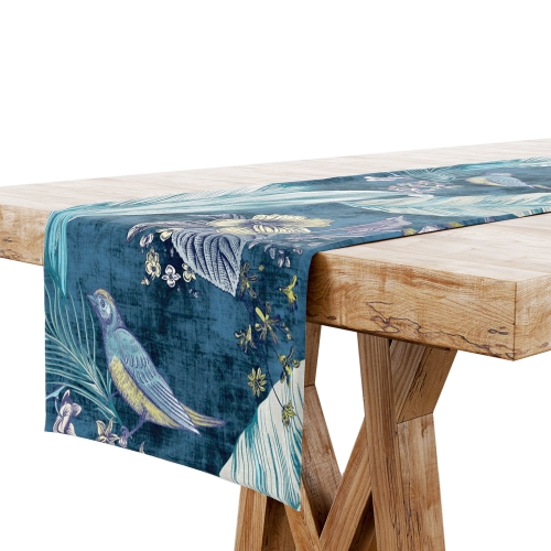 BIEŻNIK DEKORACYJNY 40x200 LIŚCIE PTAKI 5306