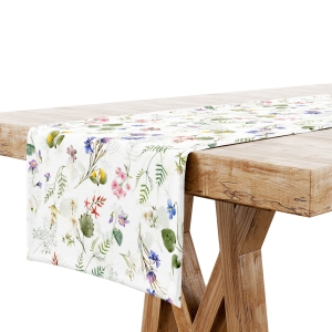 Bieżnik na Stół 40x160 Delikatny Bieżnik Polne Kwiaty Łąka 6334