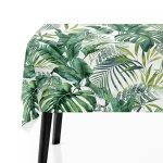 Obrus Dekoracyjny na Stół 140x220 Liście Zielone 7423