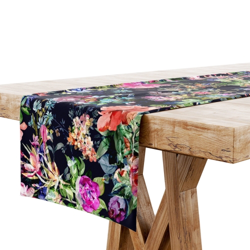Bieżnik na Stół w Kwiaty Szyty na Wymiar