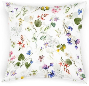 Poszewka 40x40 na Poduszki do Salonu Kwiaty Łąka 7412