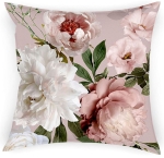 Poszewka 40x40 na Poduszki Dekoracyjna Kwiaty Różowe 7397
