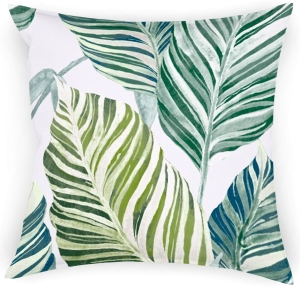 Poszewka 40x40 na Poduszki Liście Zielona 6595
