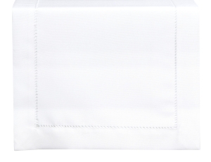 Bieżnik z Mereżką Dekoracyjny na Stół 60x120 Biały Gładki