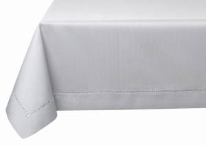 Obrus Dekoracyjny z Mereżką na Stół 140x180 Szary Gładki