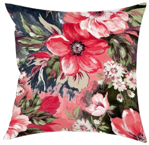 Poszewka 40x40 Poszewki na Poduszki Kwiaty Czerwone 7710