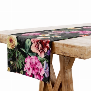 Bieżnik na Stół 40x140 Dekoracyjny Kwiaty 7830