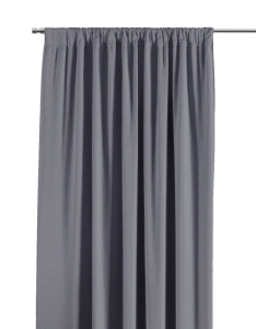 Zasłona Gotowa 140x160 Zasłony Żabki Welur Gładkie Szare 7823