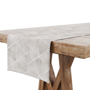 Bieżnik na Stół 40x160 Dekoracyjny Beżowy 8275