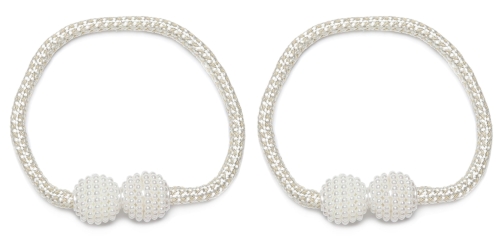 Komplet 2szt. Spinki na Magnes do Firan i Zasłon Ecru 6809