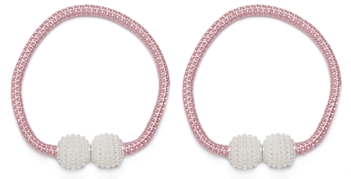 Komplet 2szt. Spinki na Magnes do Firan i Zasłon Różowe 6810