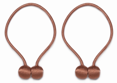 Komplet 2szt. Spinki na Magnes do Firan i Zasłon Brąz Jasny 6739