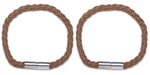 Komplet 2szt. Spinki na Magnes do Firan i Zasłon Brąz Jasny 8428