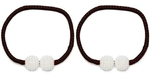 Komplet 2szt. Spinki na Magnes do Firan i Zasłon Brązowe 8460