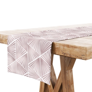 Bieżnik na Stół 40x180 Dekoracyjny Wzór Geometryczny Róż 8528