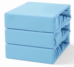 Prześcieradło Bawełniane z Gumką 90x200 Niebieski Jasny