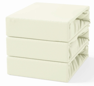 Prześcieradło Bawełniane z Gumką 160x200 Ecru