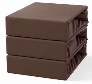 Prześcieradło Bawełniane z Gumką 160x200 Brązowe