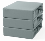 Prześcieradło Bawełniane z Gumką 160x200 Szare Stalowe