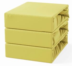 Prześcieradło Bawełniane z Gumką 200x220 Musztardowe