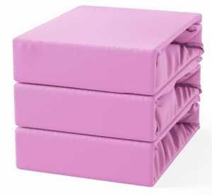 Prześcieradło Bawełniane z Gumką 200x220 Różowe