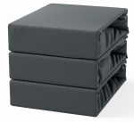 Prześcieradło Bawełniane z Gumką 180x200 Szare Grafitowe