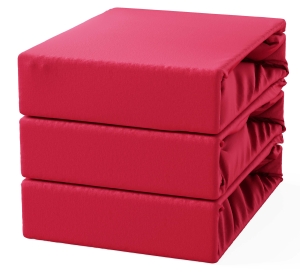 Prześcieradło z Gumką 90x200 Frotte Czerwony