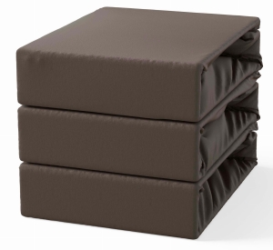 Prześcieradło z Gumką 90x200 Frotte Brązowy