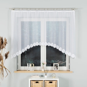 Firana Gotowa Żakardowa 250x130 Firanka Biała Żaklina