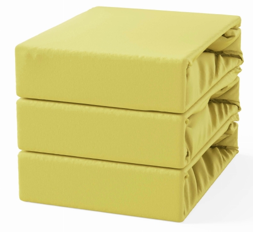 Prześcieradło Bawełniane z Gumką 180x200 Musztardowe