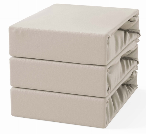 Prześcieradło Bawełniane z Gumką 120x200 Beżowy Jasny