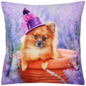 Poszewka Dekoracyjna 40x40 Lawenda Piesek