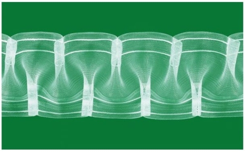 Taśma Marszcząca x2 do Firan Zasłon SMOK 10cm (1:2) Żyłkowa
