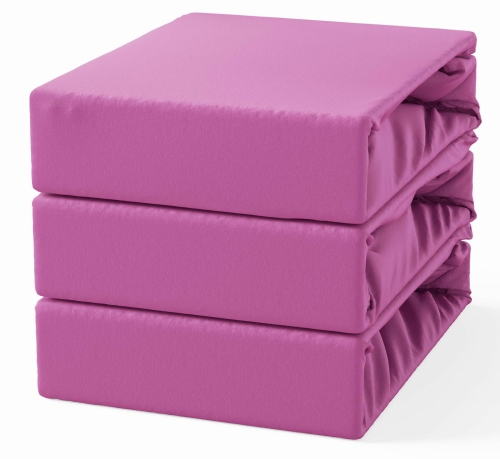 Prześcieradło z Gumką 180x200 Frotte Amarantowy