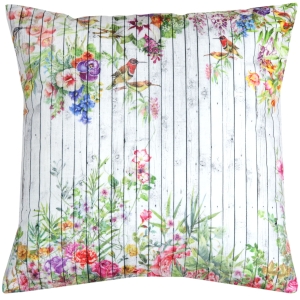 Poszewka Dekoracyjna 45x45 Welurowa w Kwiaty