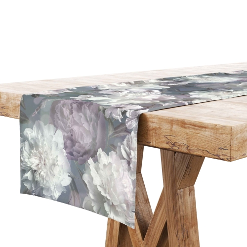 Bieżnik na Stół  Dekoracyjny Kwiaty szyty na wymiar