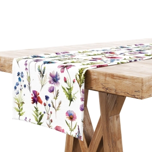 Bieżnik na Stół 40x160 Dekoracyjny Polne Kwiaty 9238