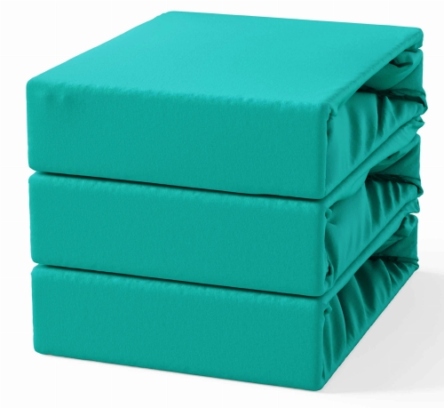 Prześcieradło Bawełniane z Gumką 180x200 Zielony Morski