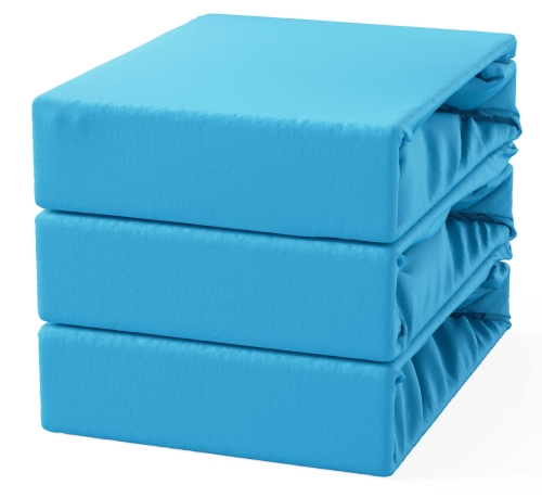 Prześcieradło Bawełniane z Gumką 180x200 Niebieskie