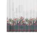 Firanka Świąteczna na Metry Krótka Kratka Zielona