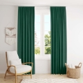 Zasłona Gotowa Zielona 140x250 Zasłony Żabki Velvet Gładkie