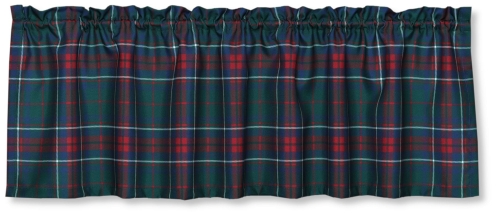 Zazdrostka Świąteczna 150x40 Krótka Firanka Gotowa Zielono Granatowa Krata