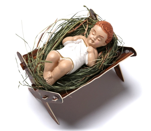 Dzieciątko Jezus w Żłóbku Figurka Jezus na Sianku Na Stół do Szopki