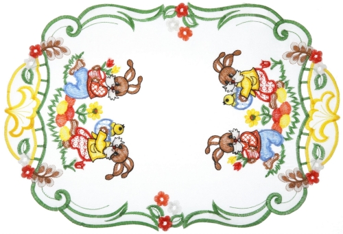 Serwetka Wielkanocna do Koszyczka 30x45 Serwetka Zajączki Wielkanoc