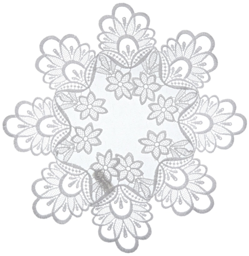 Serwetka z Gipiurą Biała 30cm Serwetka do Koszyczka Wielkanoc